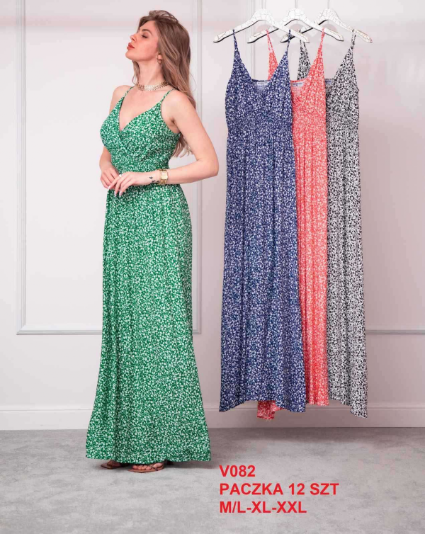 Sukienki damskie Roz M-2XL, Mix Kolor .Paczka 12 szt 1